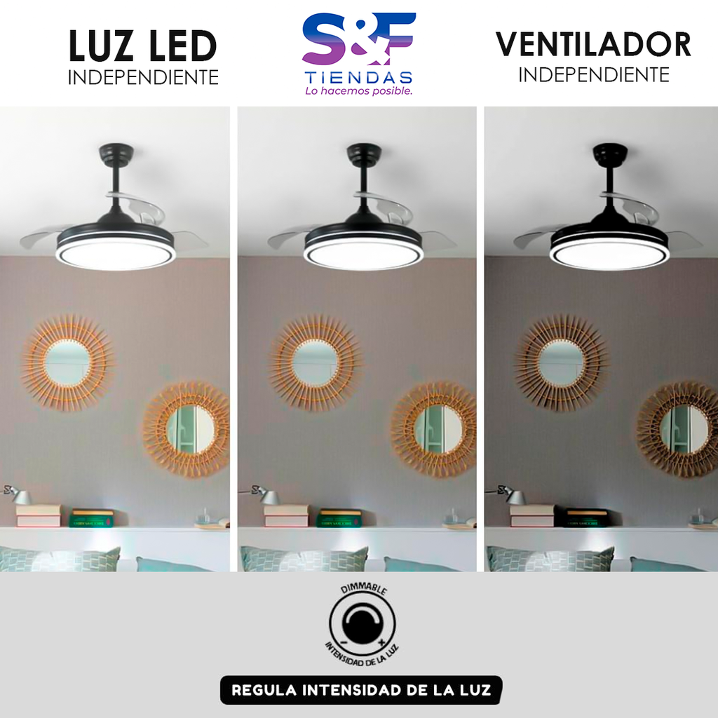ILUM VEN VENTILADOR DE TECHO CON LUZ LED 150W