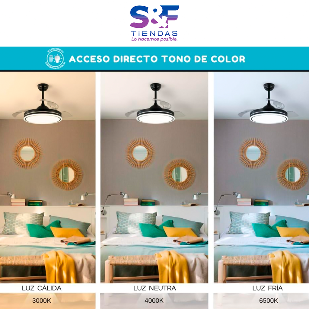 ILUM VEN VENTILADOR DE TECHO CON LUZ LED 150W