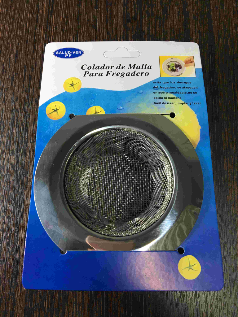 COLADOR CON MALLA PARA FREGADERO