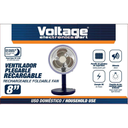 VOLTAGE VENTILADOR PLEGABLE ELECTRICO D/MESA LUZ NOCTURNA