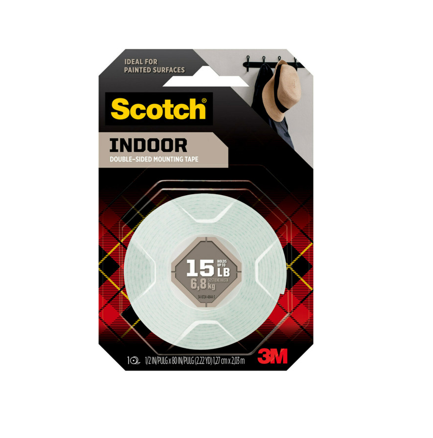 3M CINTA DOBLE FAZ 1/2 X 75 (12,7 mm X 190,5 cm)