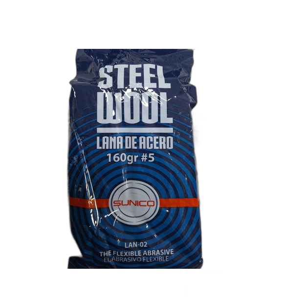SUNICO STEEL WOOL LANA DE ACERO NRO. 160 gr #5