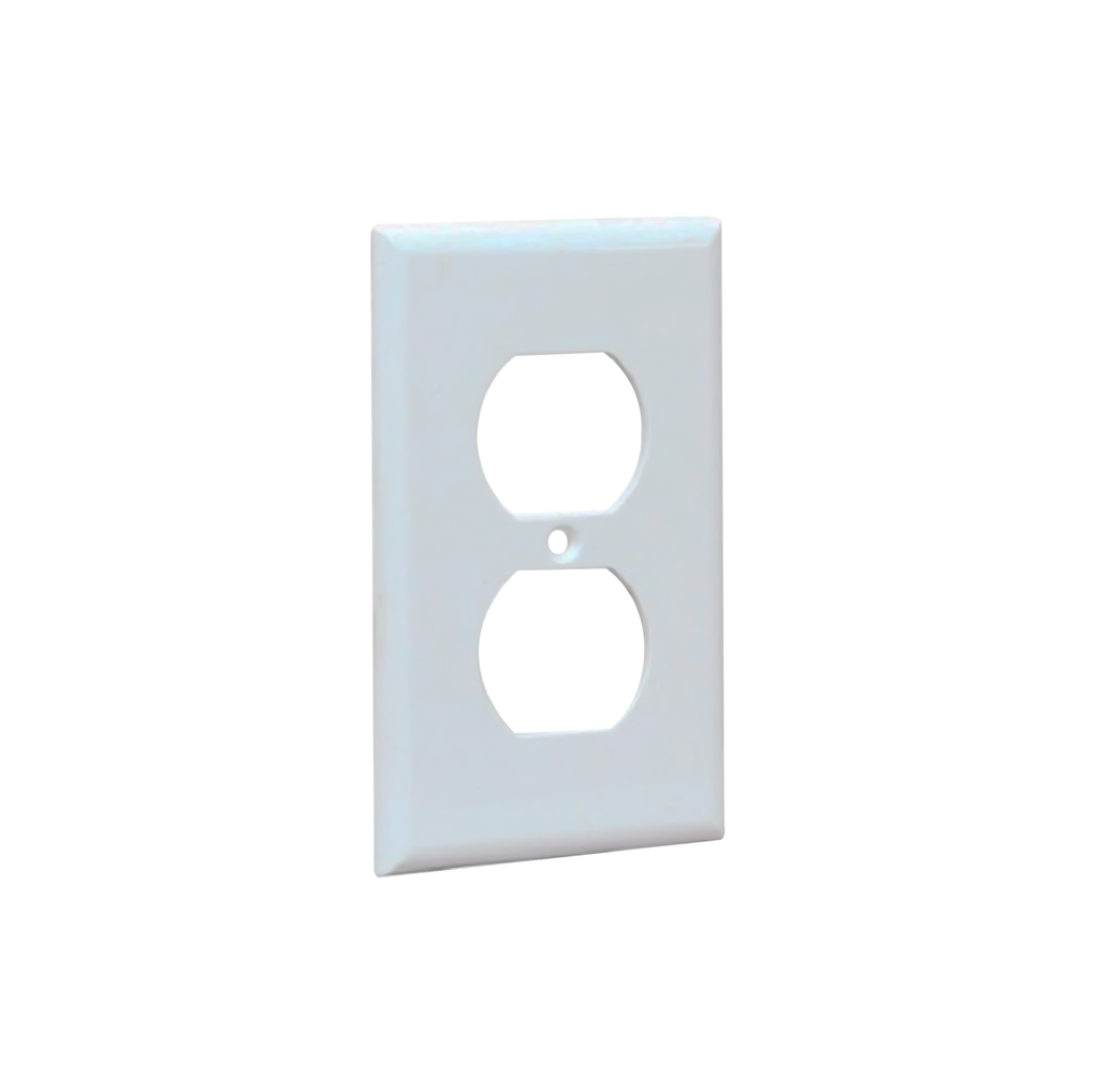 FERMETAL TAPA PLASTICA DECORATIVA PARA TOMA DOBLE  MOD 270 BLANCO
