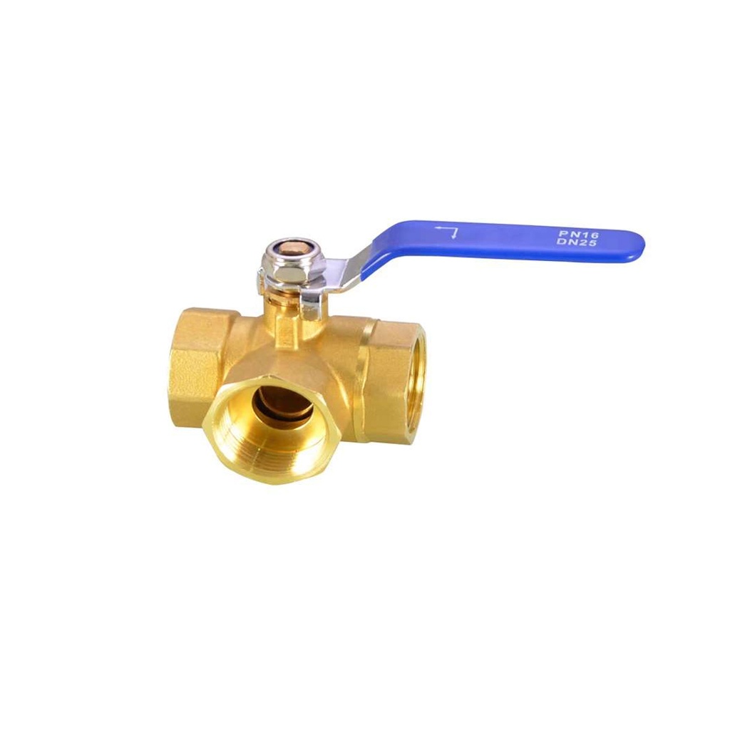 LLAVE DE PASO BOLA 3 VIAS 1/2 H/H/H