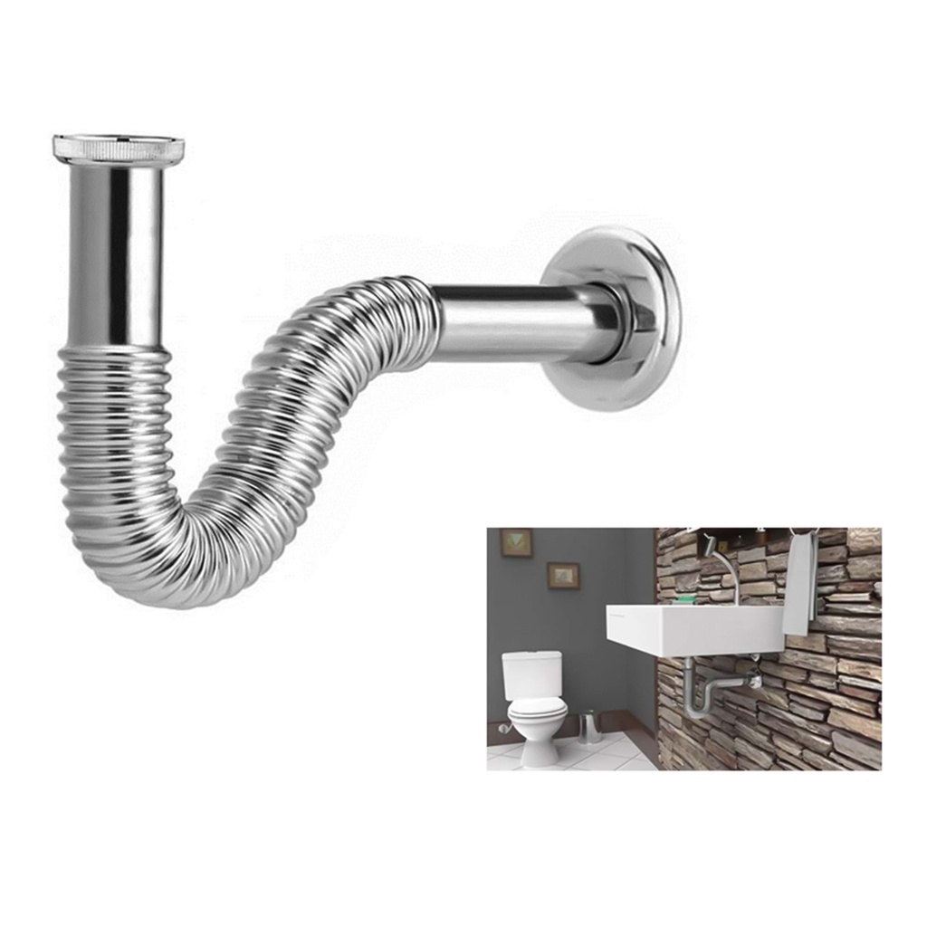 SIFON 1 1/4" LAVAPLATOS ACERO FLEXIBLE