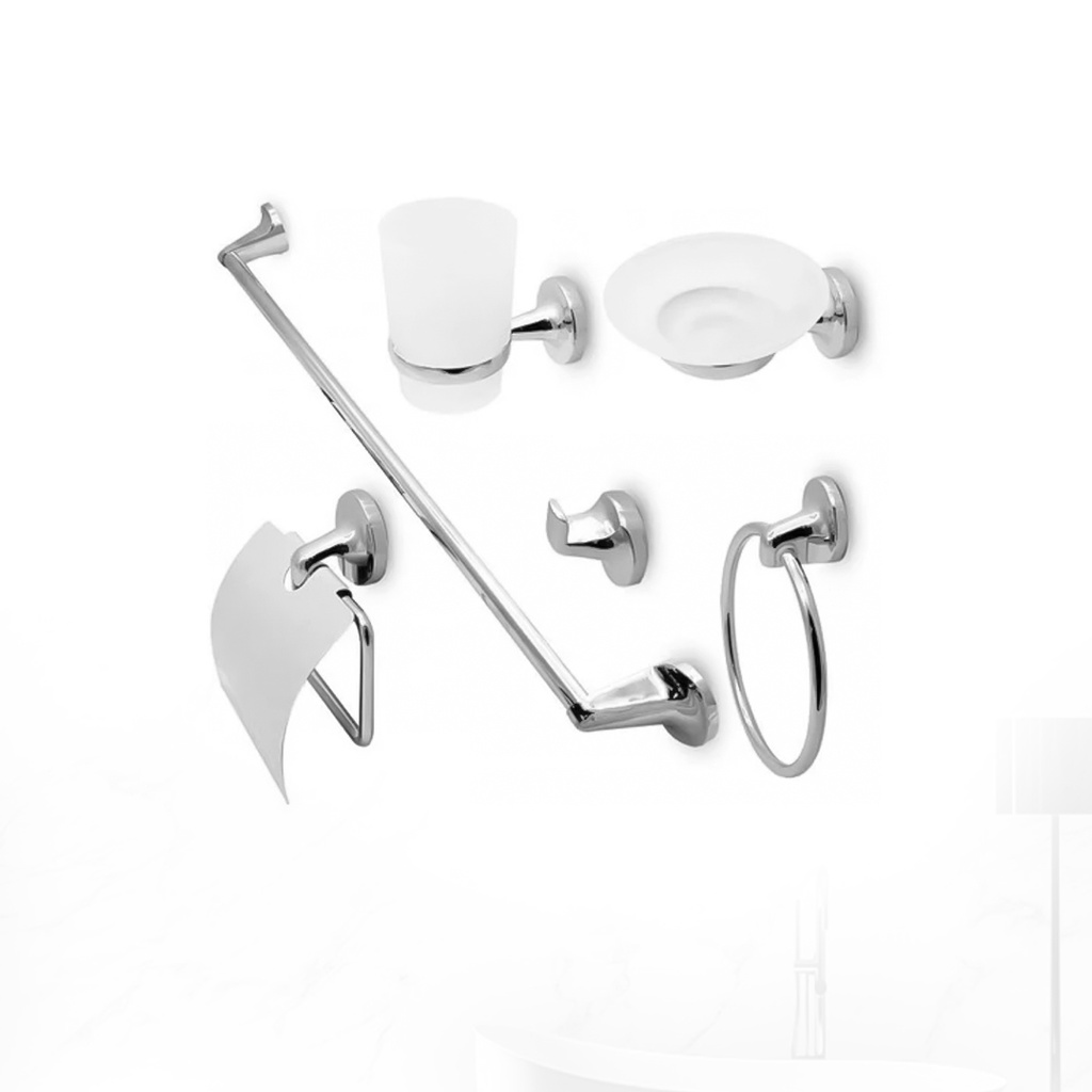 JUEGO DE ACCESORIOS PARA BAÑO 6PZS OVALADO