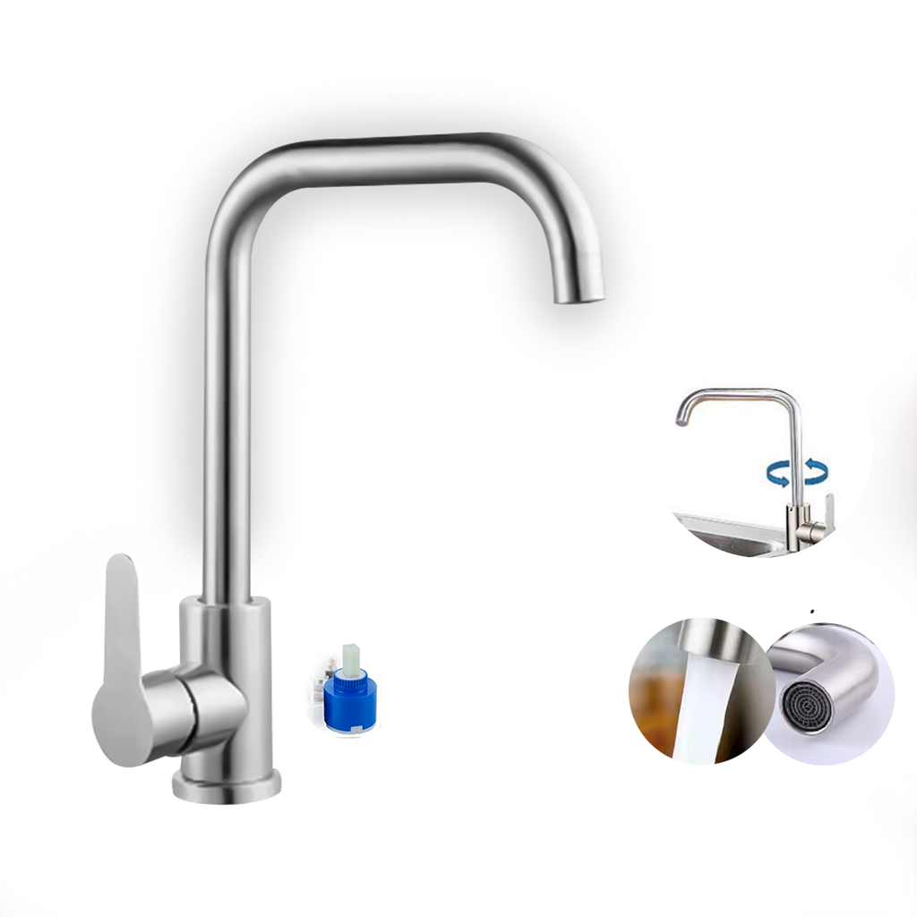GRIFERIA DE LUJO F Y C 100% ACERO INOX PARA LAVAPLATO