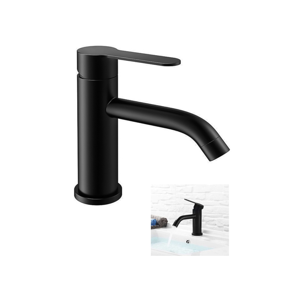 GRIFERIA DE LUJO NEGRA AGUA CALIENTE/FRIA P/LAVAMANOS