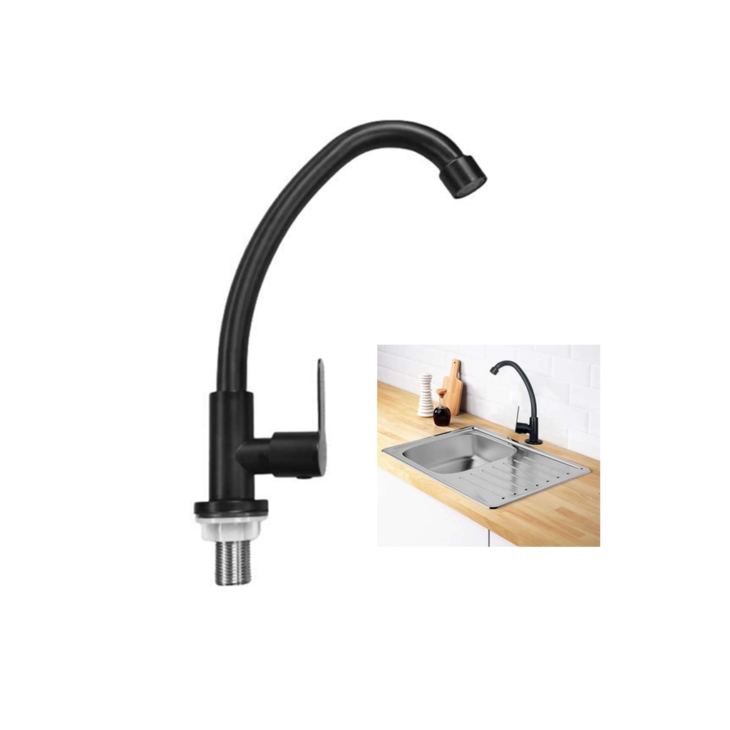 GRIFERIA DE LUJO AGUA FRIA NEGRA PARA LAVAPLATOS