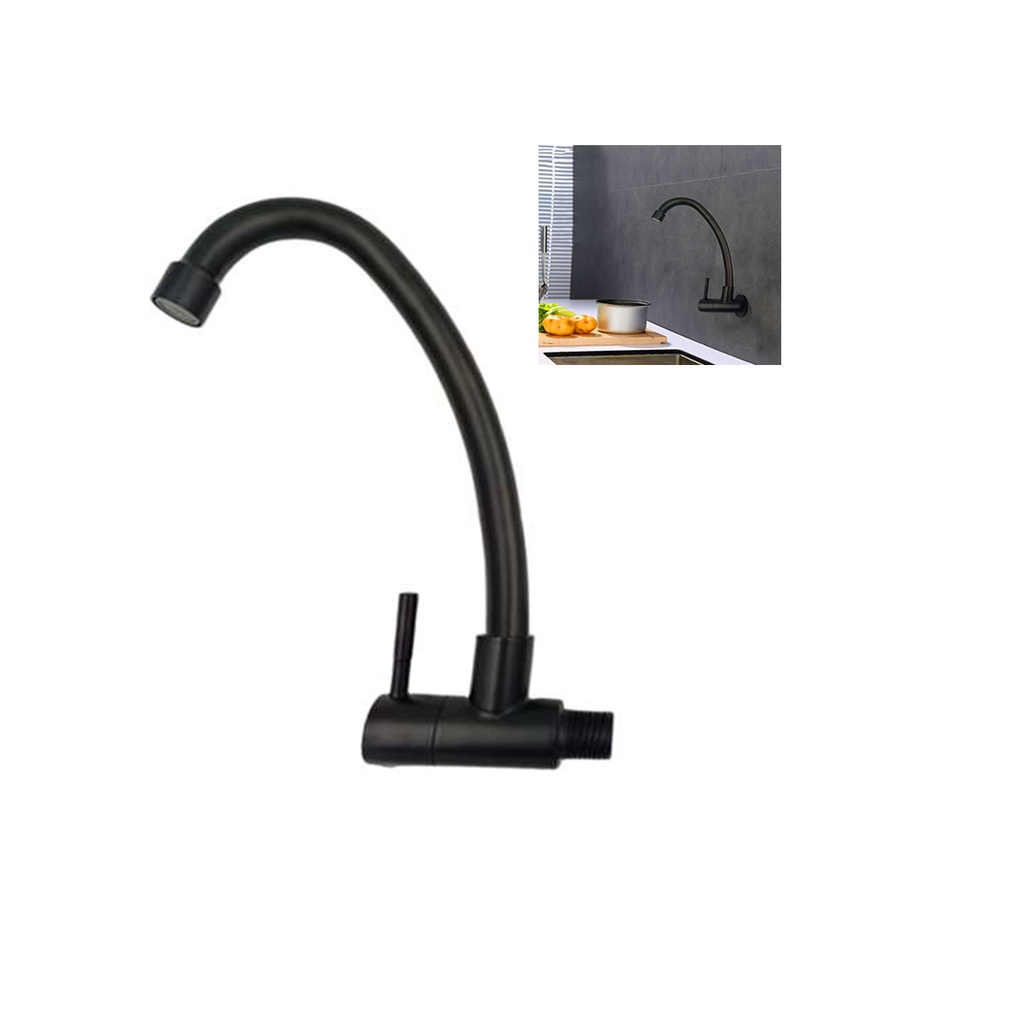 GRIFERIA DE LUJO NEGRA AGUA FRIA PARA LAVAPLATOS