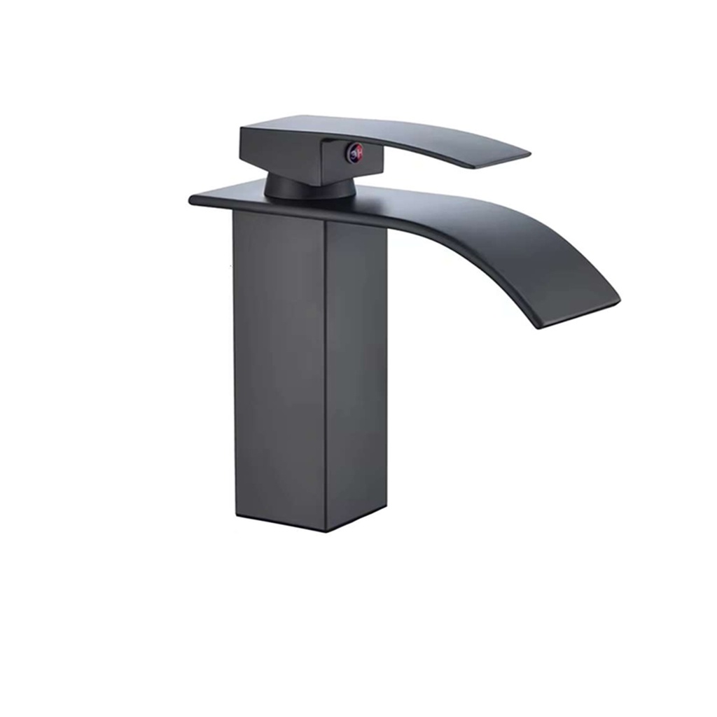 GRIFERIA NEGRA PARA LAVAMANOS AGUA FRIA Y CALIENTE