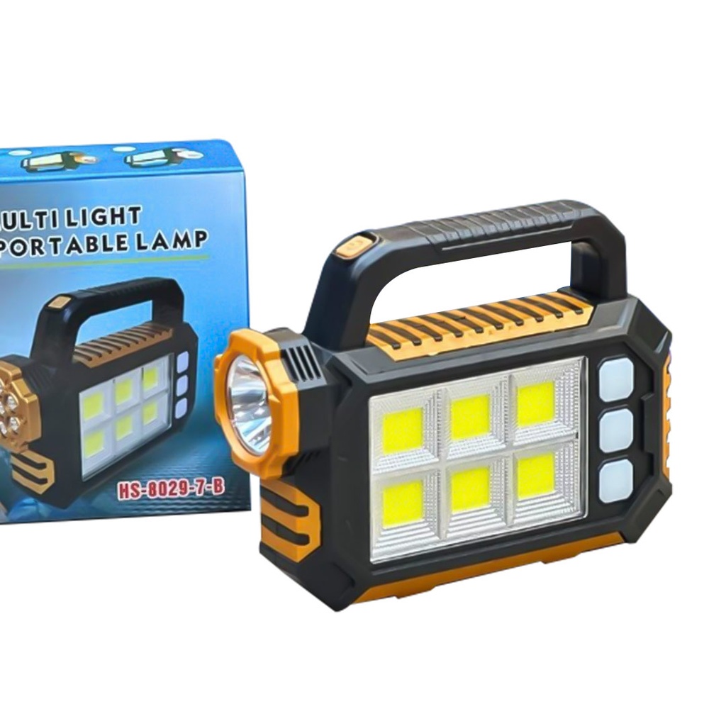 LINTERNA LED COB DE CAMPING C/PANEL SOLAR