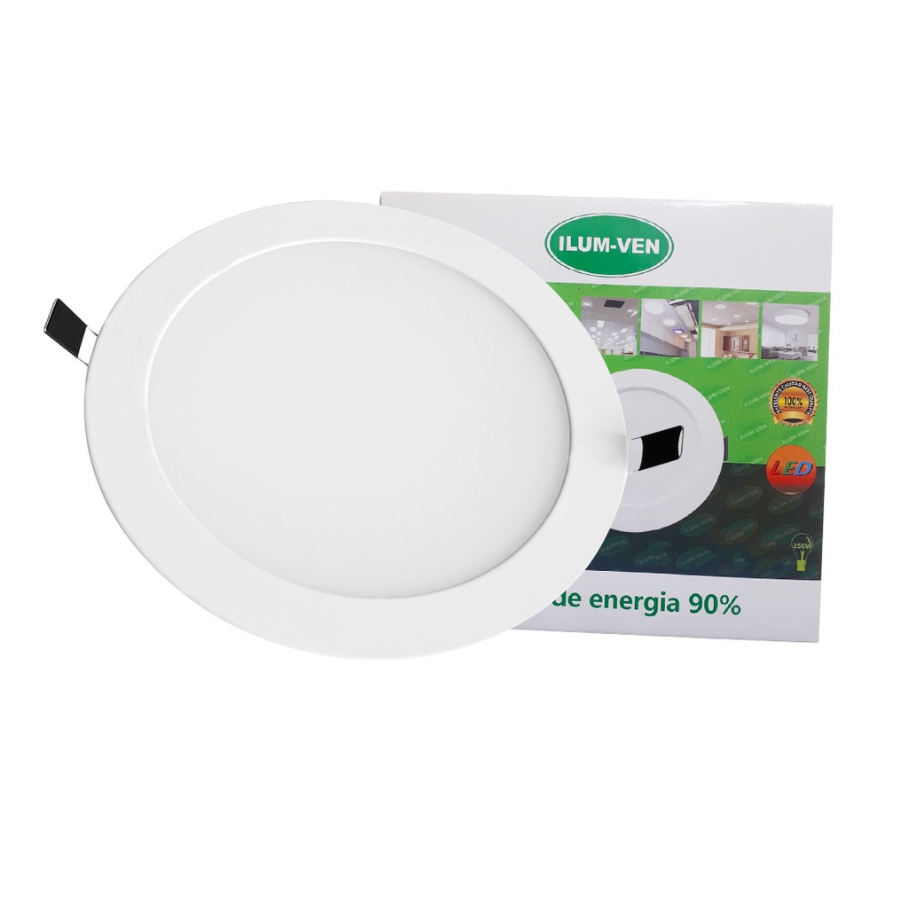 LAMPARA PANEL PLASTICO REDONDA P/ EMPOTRAR  (28W)