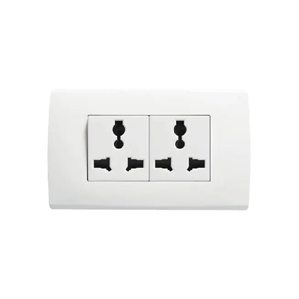TOMACORRIENTE 3 POLOS UNIVERSAL DOBLE