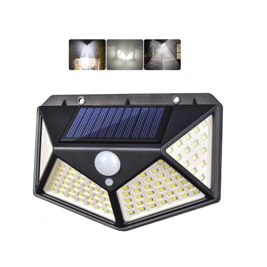 LAMPARA LED CON PANEL SOLAR Y SENSOR DE MOVIMIENTO