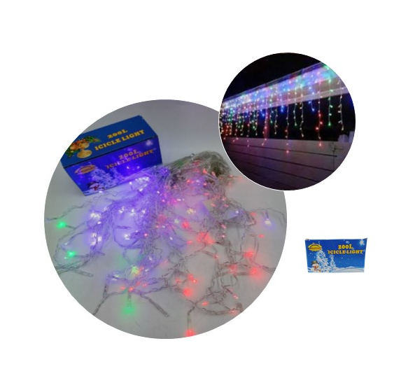 LUMILED LUCES DE NAVIDAD, 200 LED TIPO LLUVIA COLOR