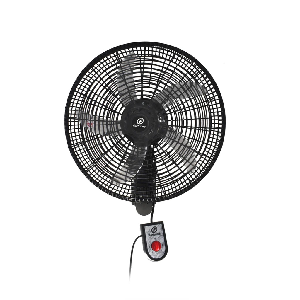 VENTILADOR 18" DE PARED C/ 5 ASPA PLASTICO NEGRO