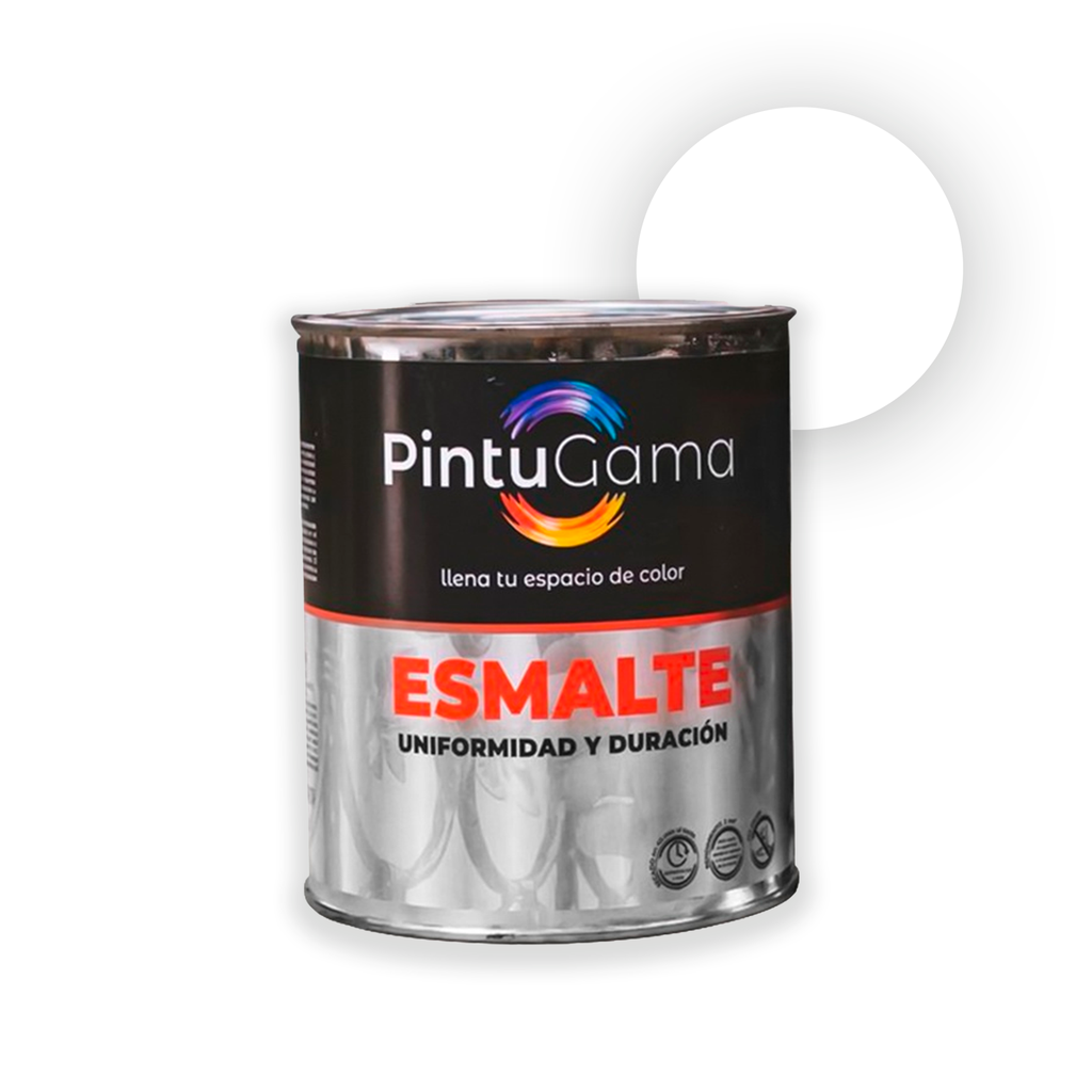 PINTUGAMA ESMALTE BRILLANTE BLANCO 1/4 GALON
