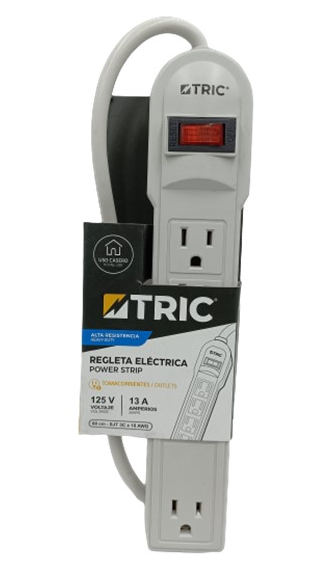 TRIC REGLETA 5 TOMAS 60CM 125V 13A