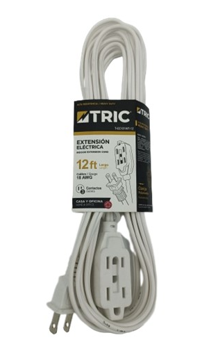TRIC EXTENSION ELECTRICA BLANCA 12FT 127V-60HZ