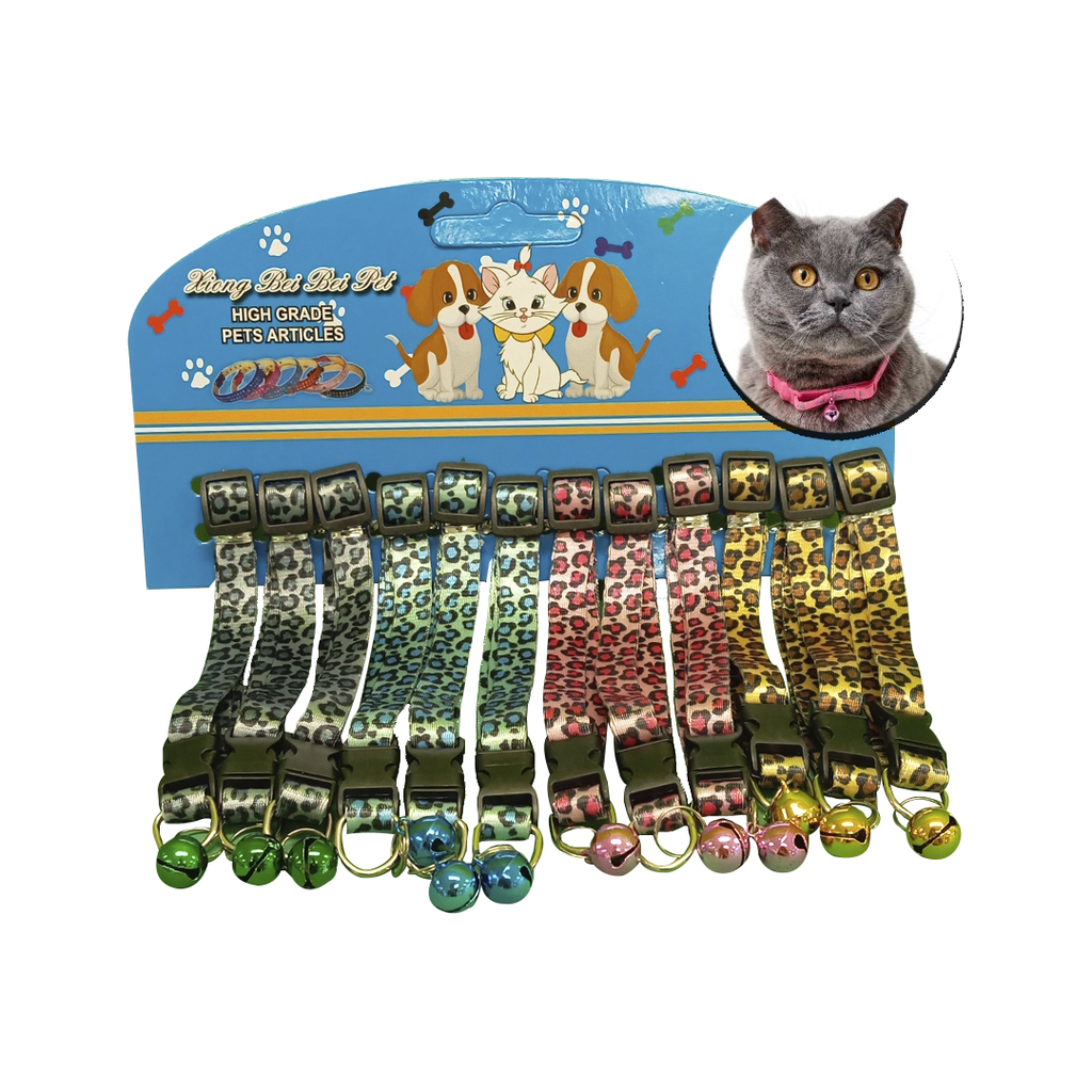 BEIBEI PET COLLAR GATO ANIMAL PRINT