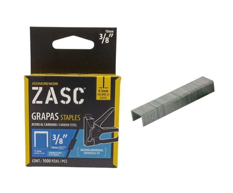 ZASC GRAPAS P/ENGRAPADORA 0.5MM (3/8") (100 PZS)