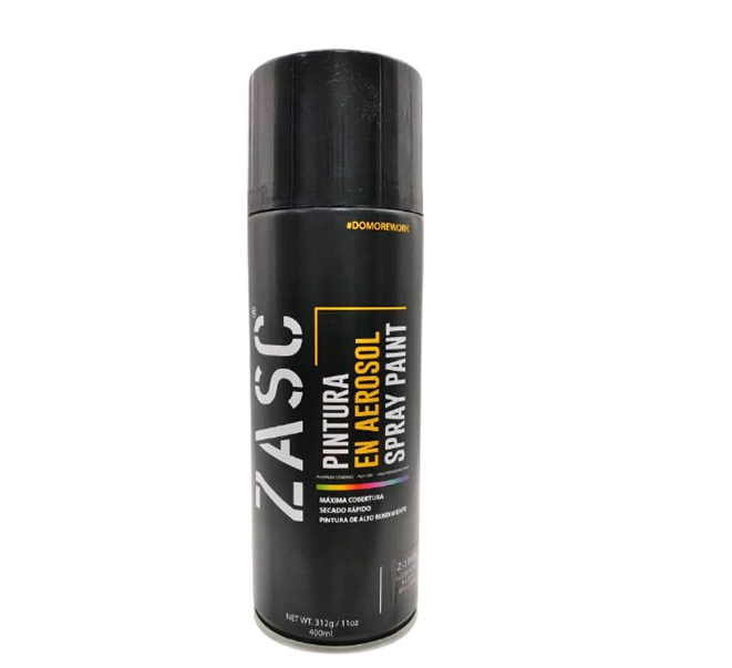ZASC PINTUTA SPRAY NEGRO BRILLANTE 400ML