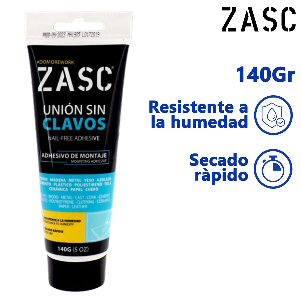 ZASC SIN CLAVOS ADHESIVO DE MONTAJE 140GR