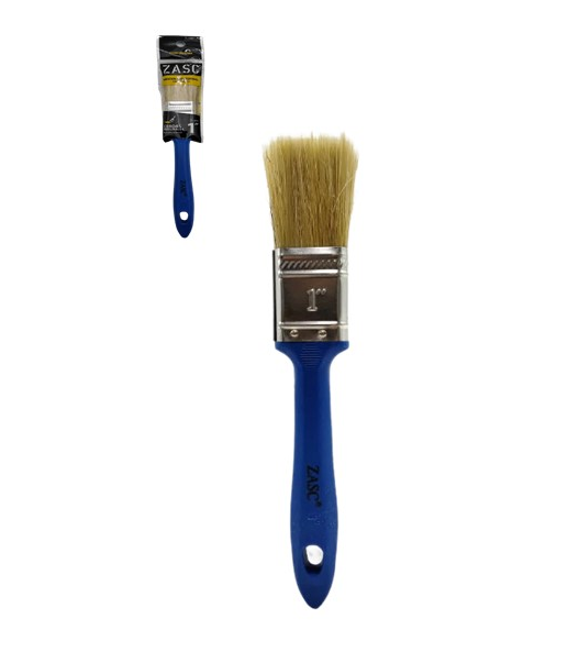 ZASC BROCHA MANGO DE PLASTICO 1" NEGRO CERDA RUBIA