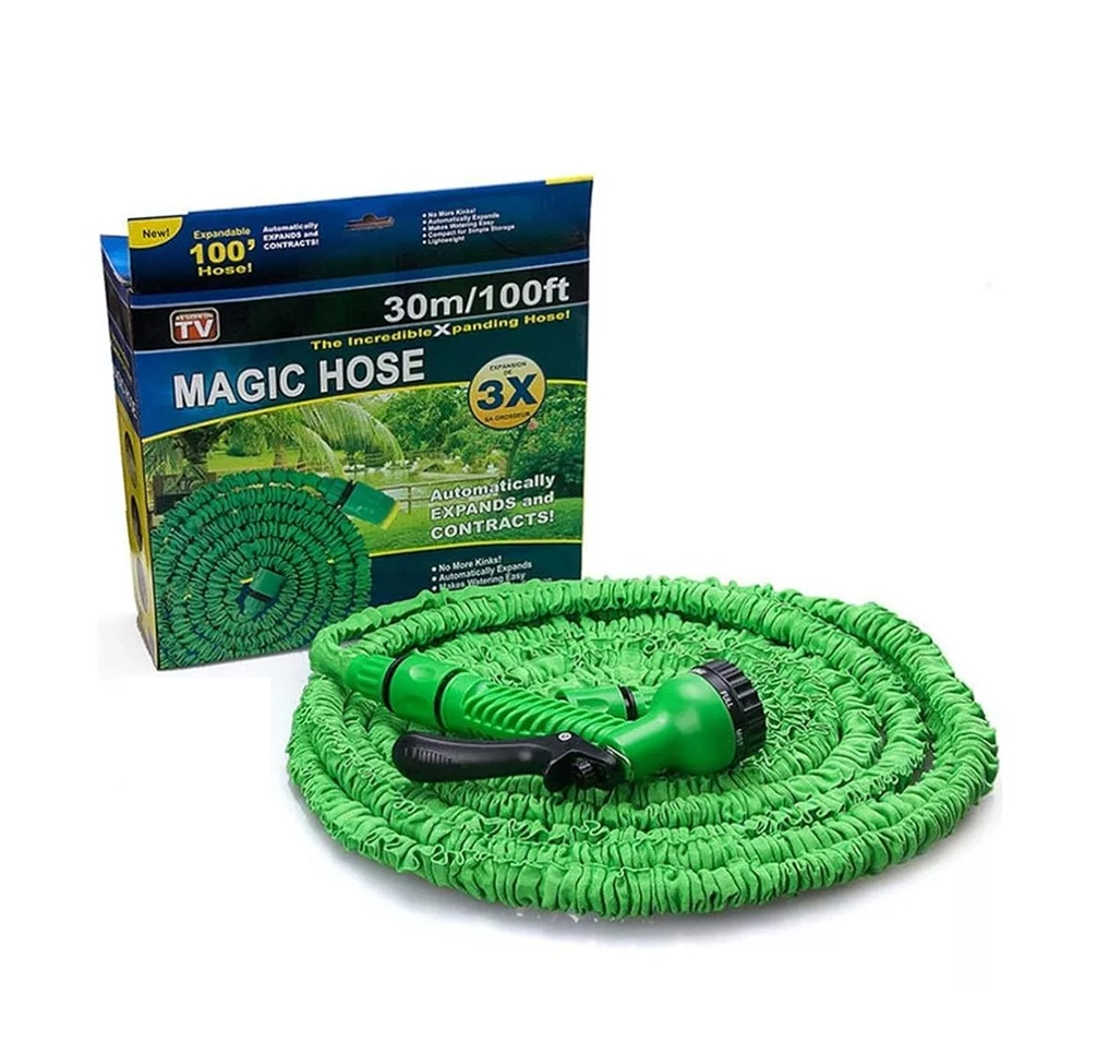 KIT DE MANGUERA EXTENSIBLE CON ROCIADOR (5-15M)