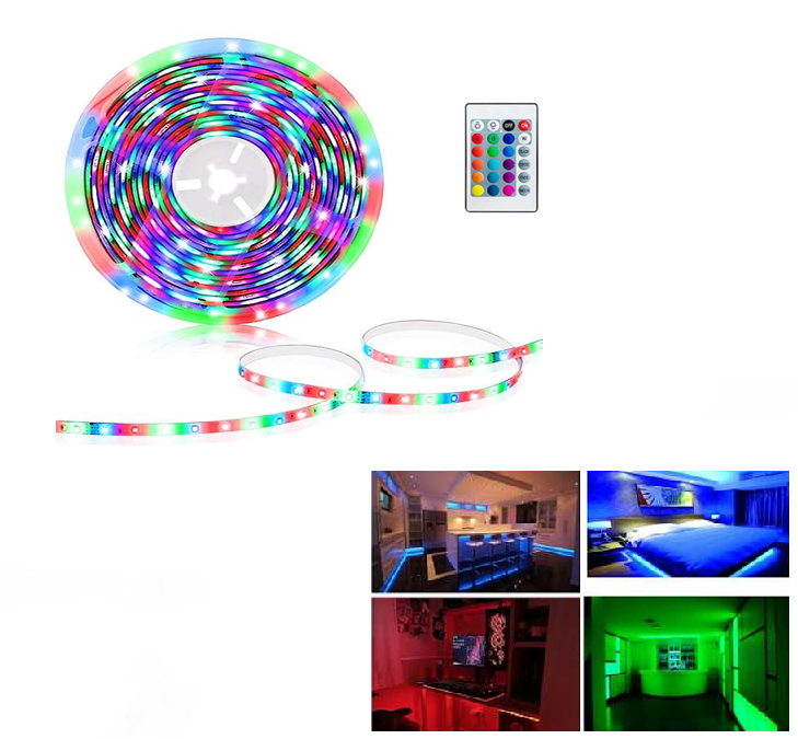 CINTA LED COLORES C/CONTROL (5MT)