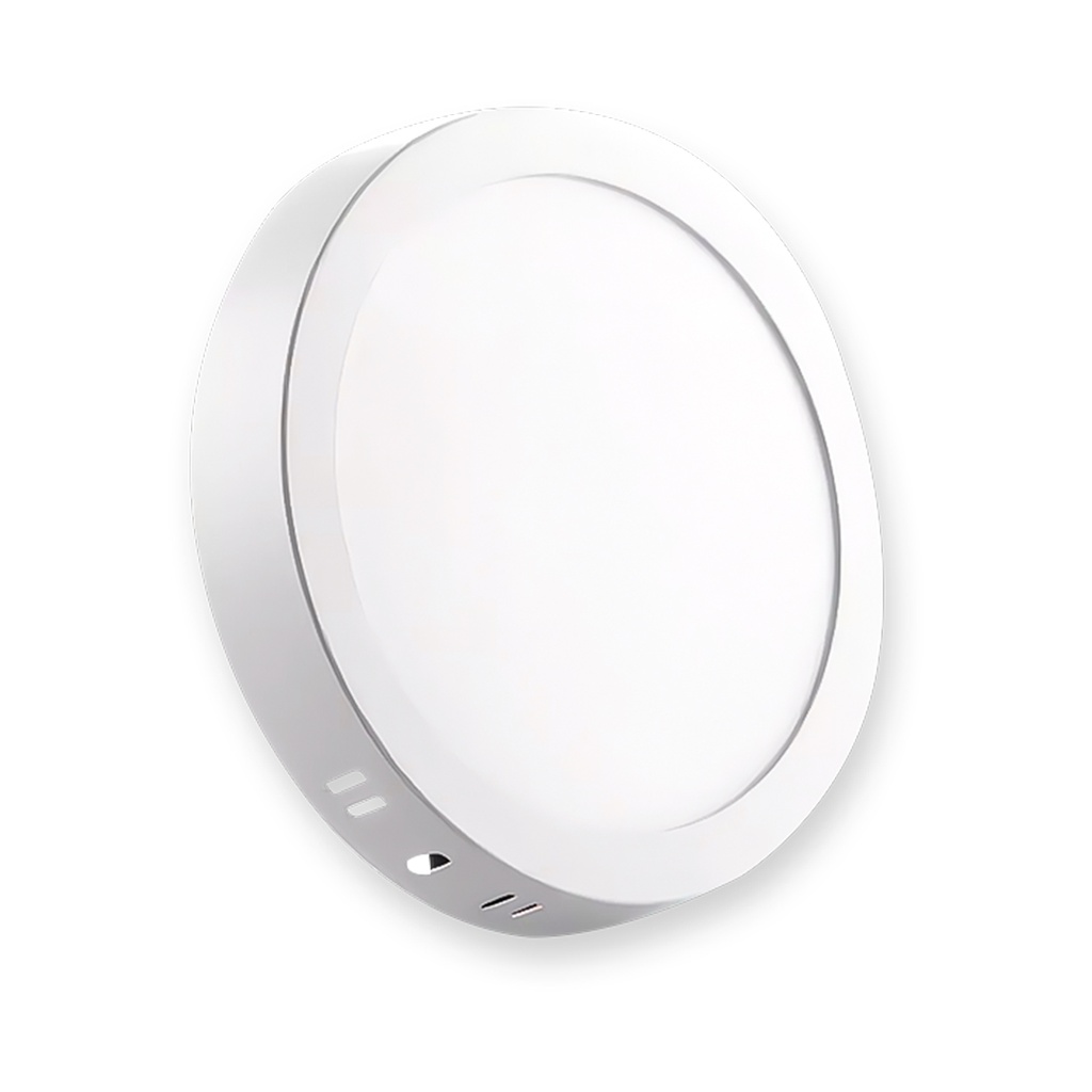 LAMPARA PANEL PLASTICO REDONDA SUPERFICIAL (24W)