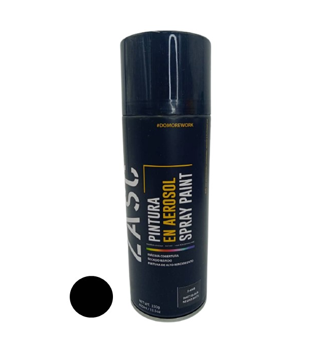 ZASC PINTURA SPRAY NEGRO MATE 400ML
