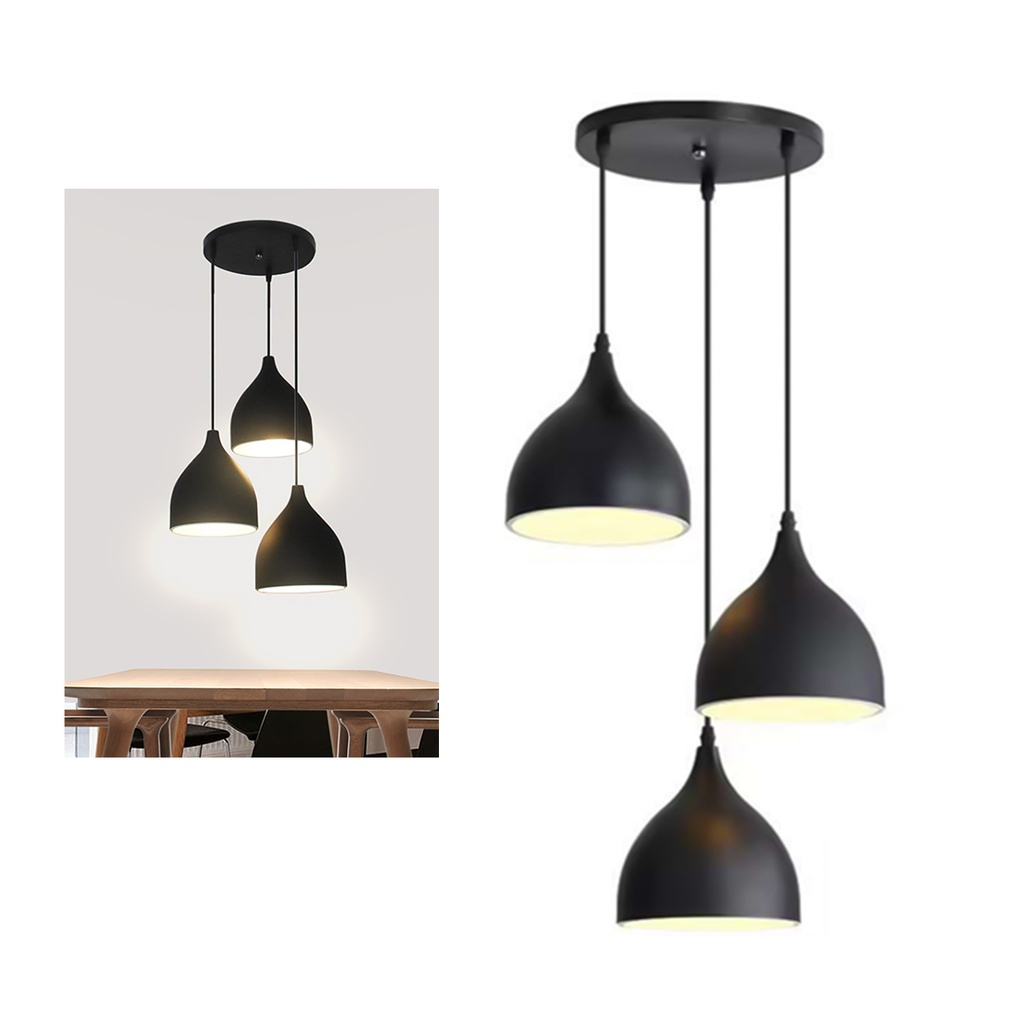 LAMPRA COLGANTE MODERNA (NEGRO) 17CM X ALTO 18