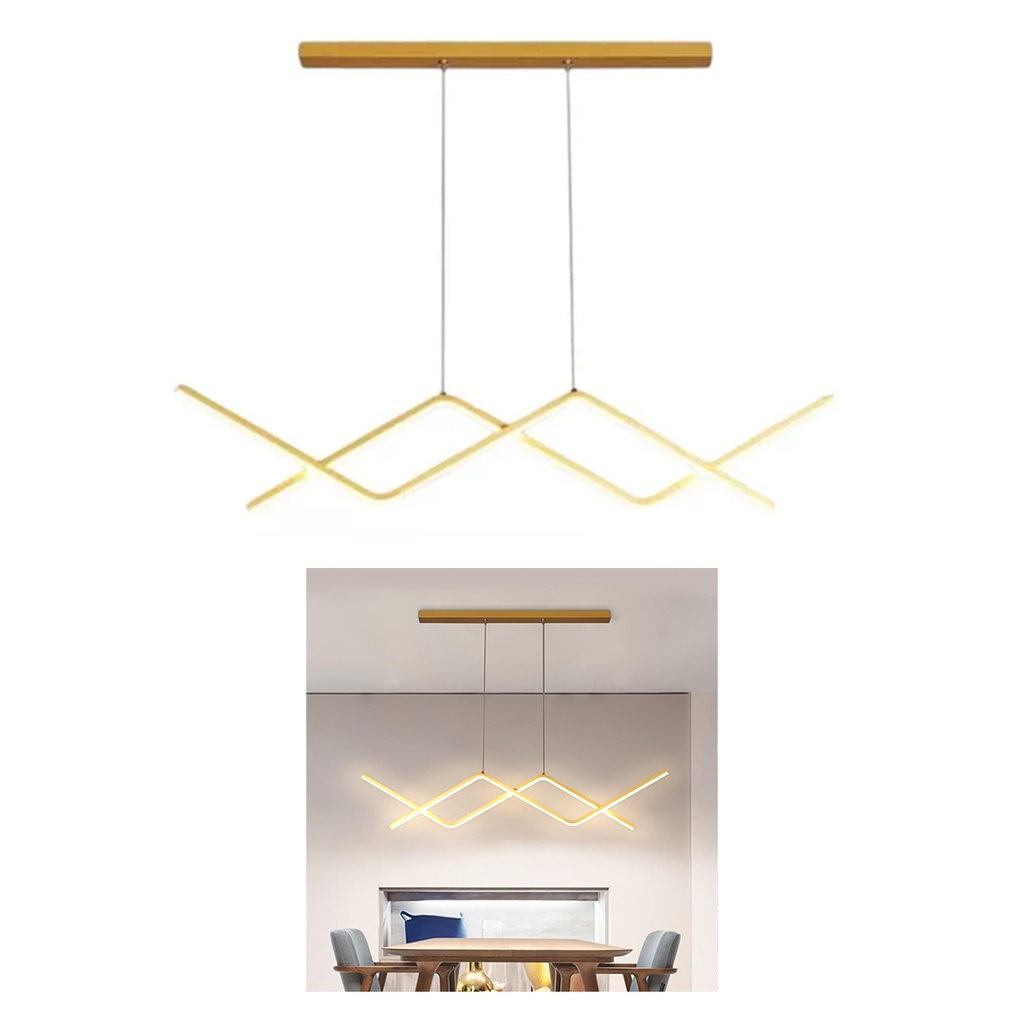 LAMPARA LED DE TECHO C/DISEÑO DE ZIC ZAC