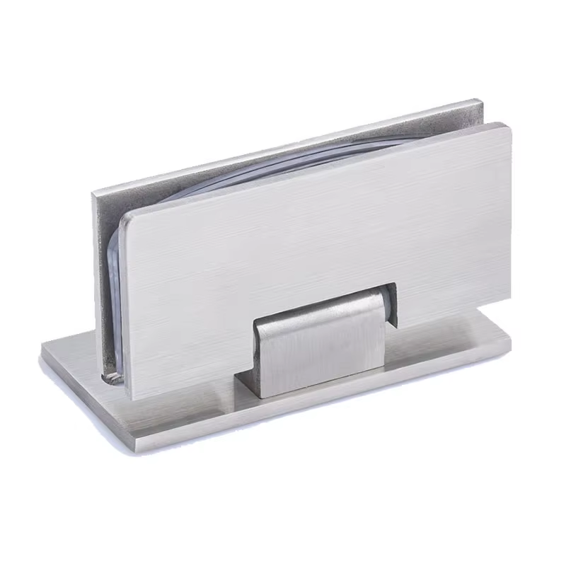 BISAGRA PARA PUERTA VIDRIO 90° ACERO INOX