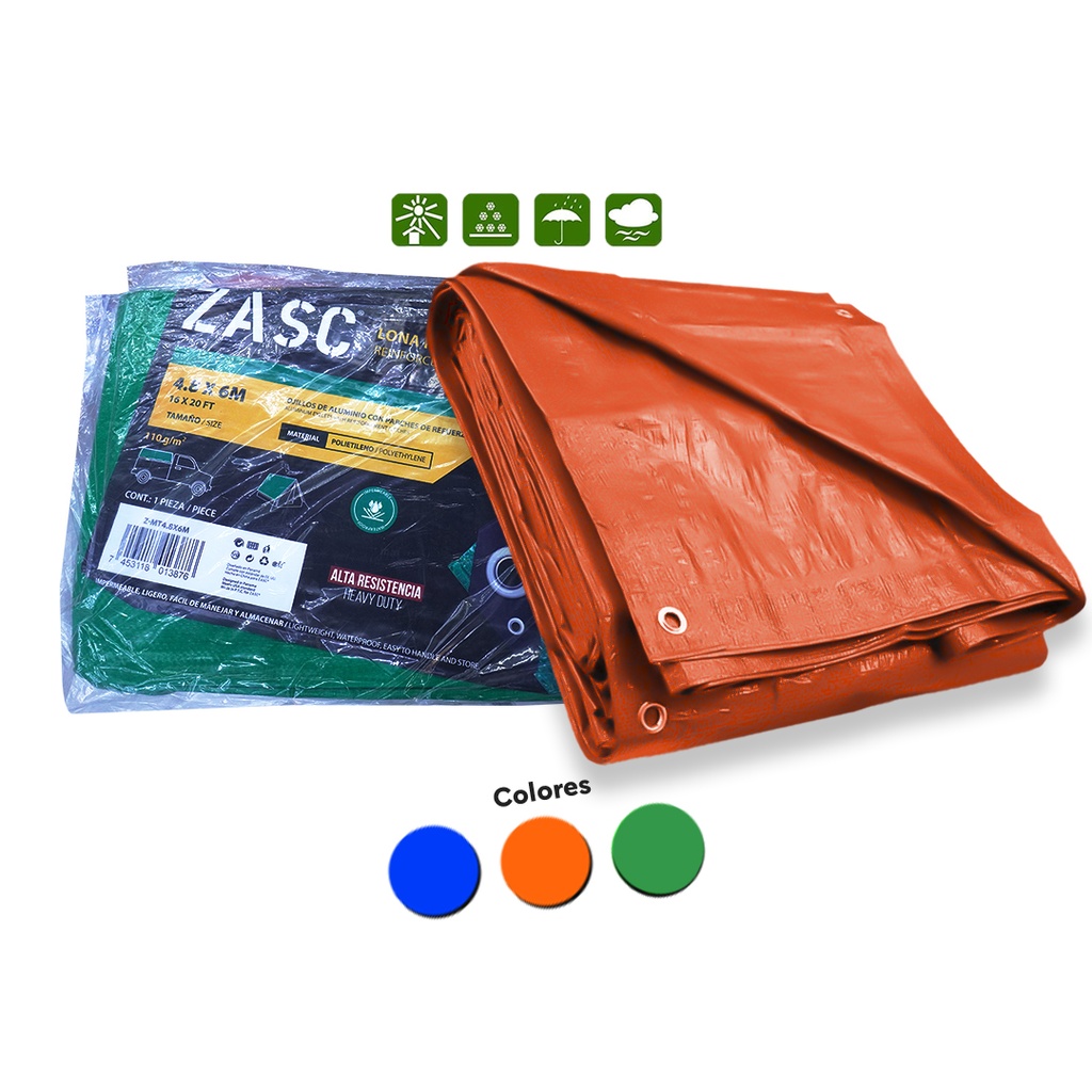 ZACS LONA PLASTICA 4.8 X 6 MTS