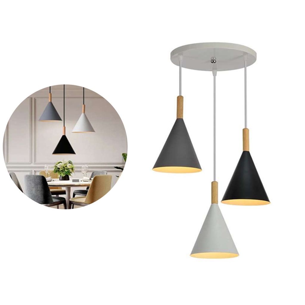 LAMPARA COLGANTE DE TRIPLE CONO