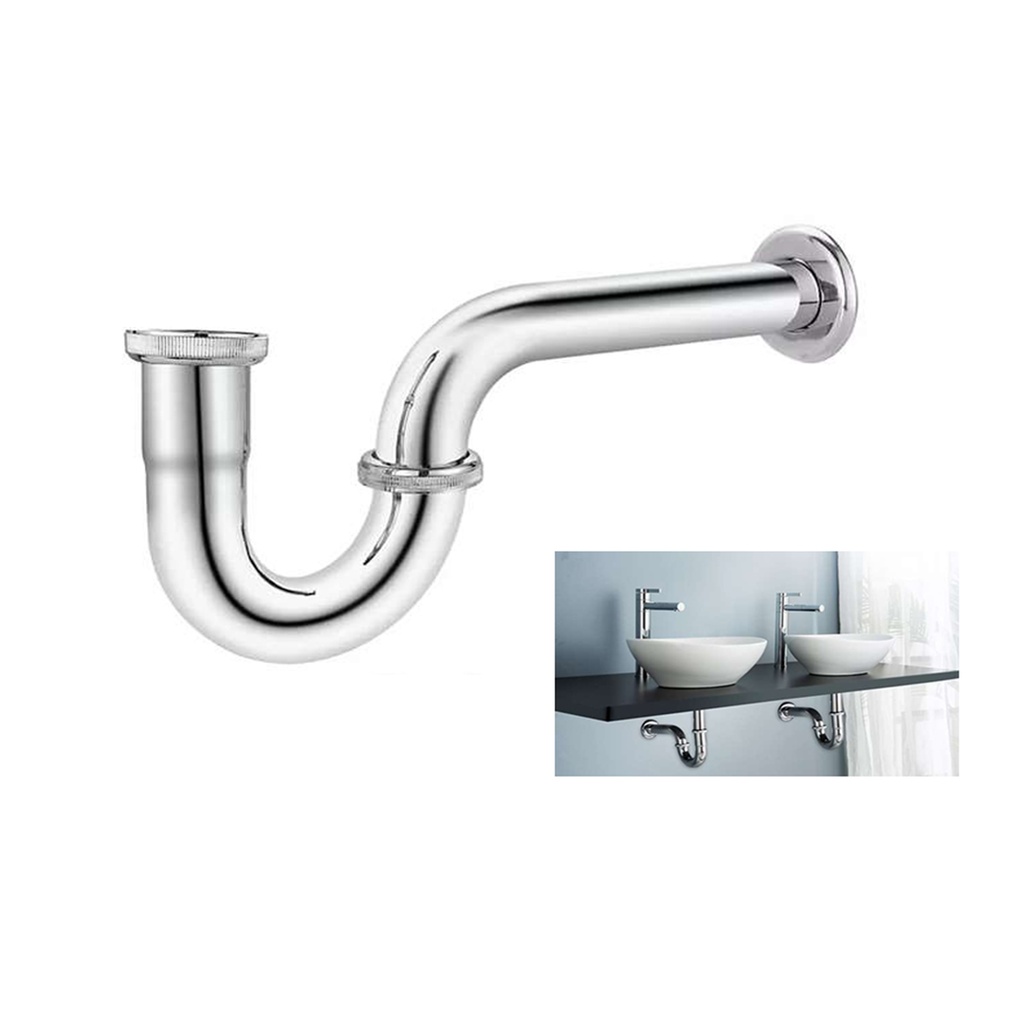 SIFON ACERO INOX P/LAVAMANOS 1 1/4