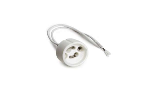 SOCATE P/ BOMBILLO LED TIPO GU-10 CERAMICA Y ALUMINIO