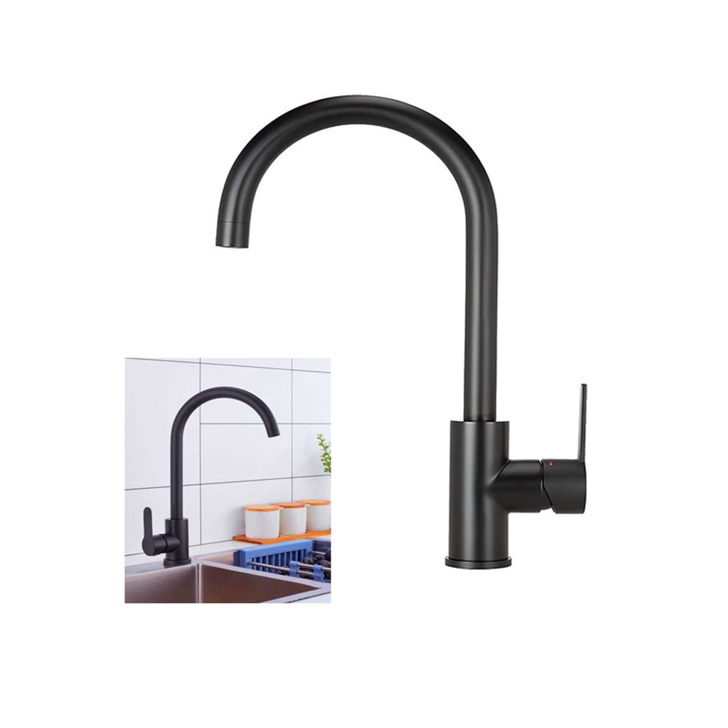 GRIFERIA NEGRA AGUA CALEINTE Y FRIA PARA LAVAPLATOS