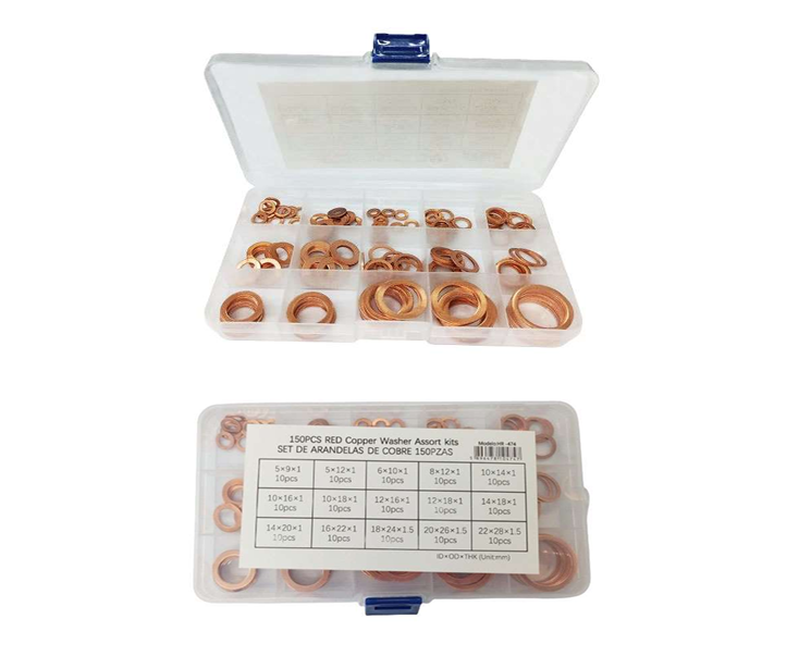 SET DE ARANDELAS DE COBRE (150PZAS)