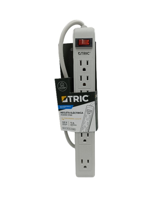 TRIC REGLETA 6 TOMAS 70CM 125V/13A