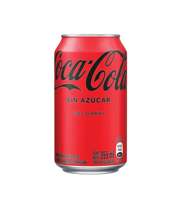 COCA COLA SIN AZUCAR LATA 355 ML