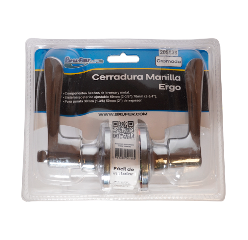 BRUFER CERRADURA MANILLA ERGO CROMADA