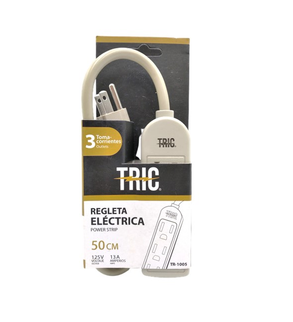 TRIC REGLETA 3 TOMAS50CM125V13A