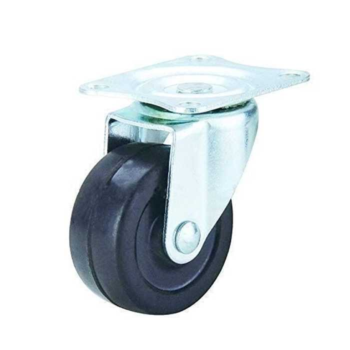 RUEDA DE GOMA CON BASE GIRATORIA 2 PULG