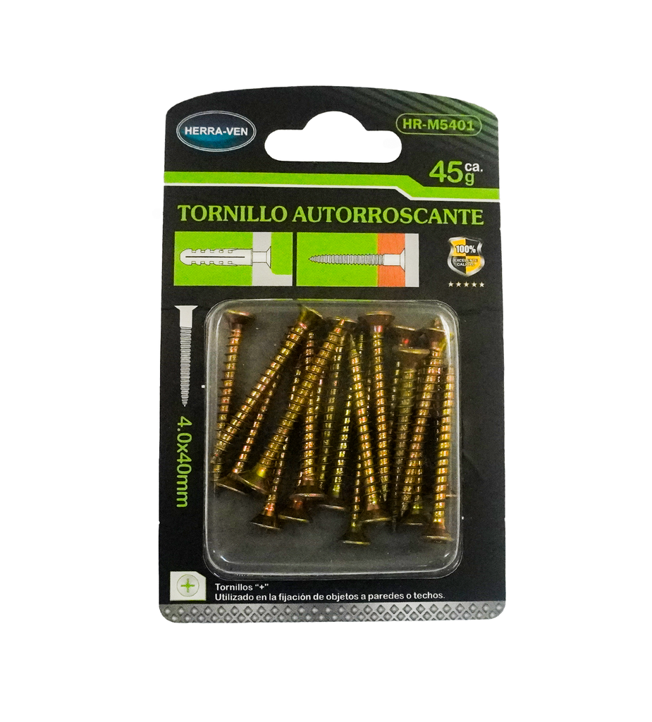 HERRA-VEN TORNILLO AUTORROSCANTE 4X40MM