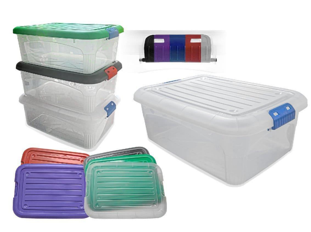 CONTENEDOR 30 LITROS  TAPA NEGRA