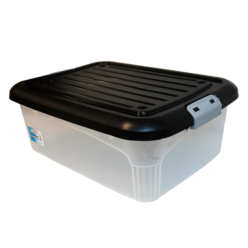CONTENEDOR 30 LITROS  TAPA NEGRA